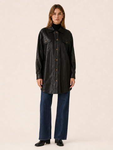 Mireille | Shirt Jacket with Button Front and Chest Pockets