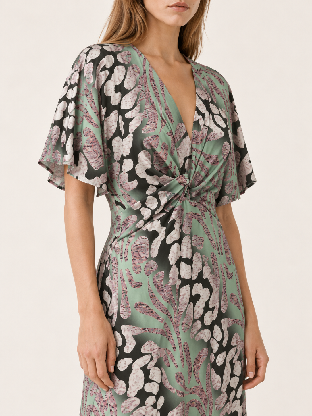 Mirella | V-Neck Maxi Dress with Elegant Draping
