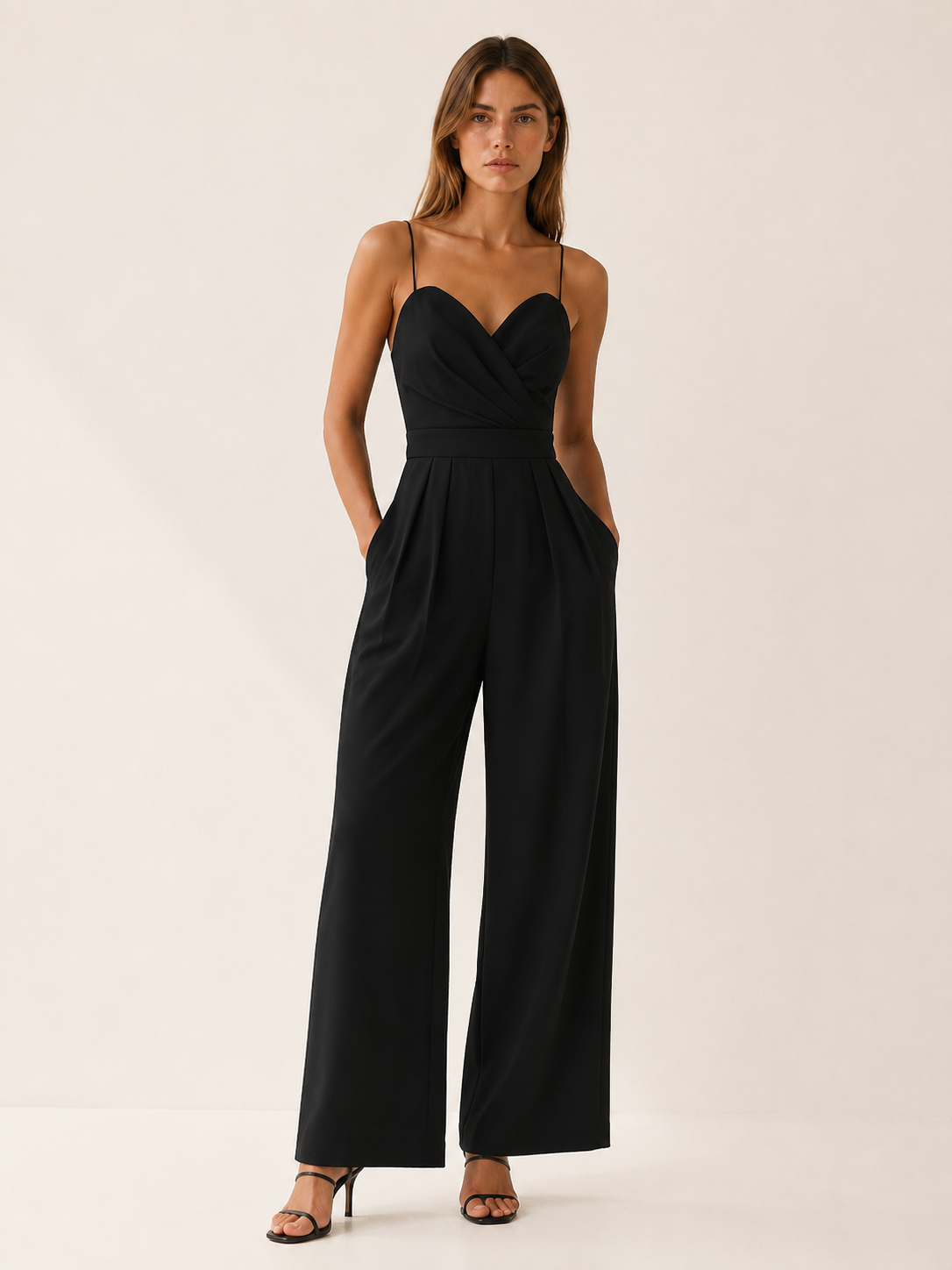 Miretta | Strap Jumpsuit with Wide Leg Trousers