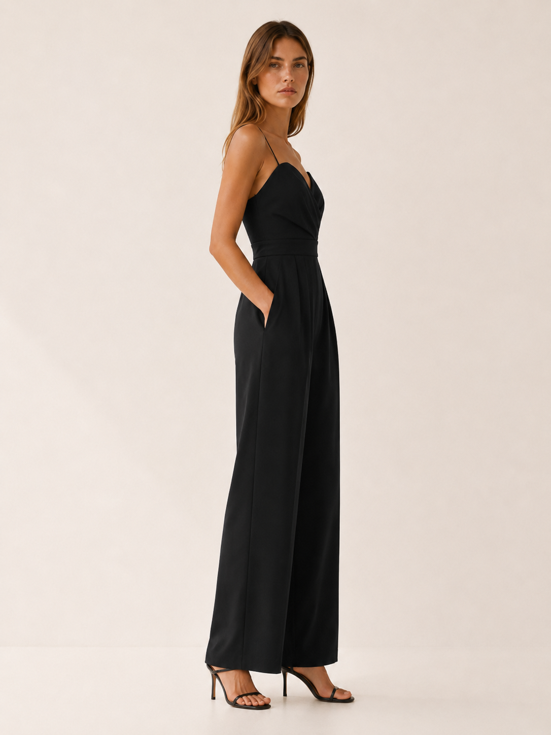 Miretta | Strap Jumpsuit with Wide Leg Trousers