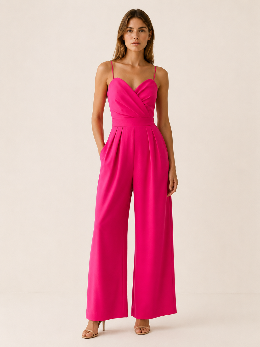 Miretta | Strap Jumpsuit with Wide Leg Trousers