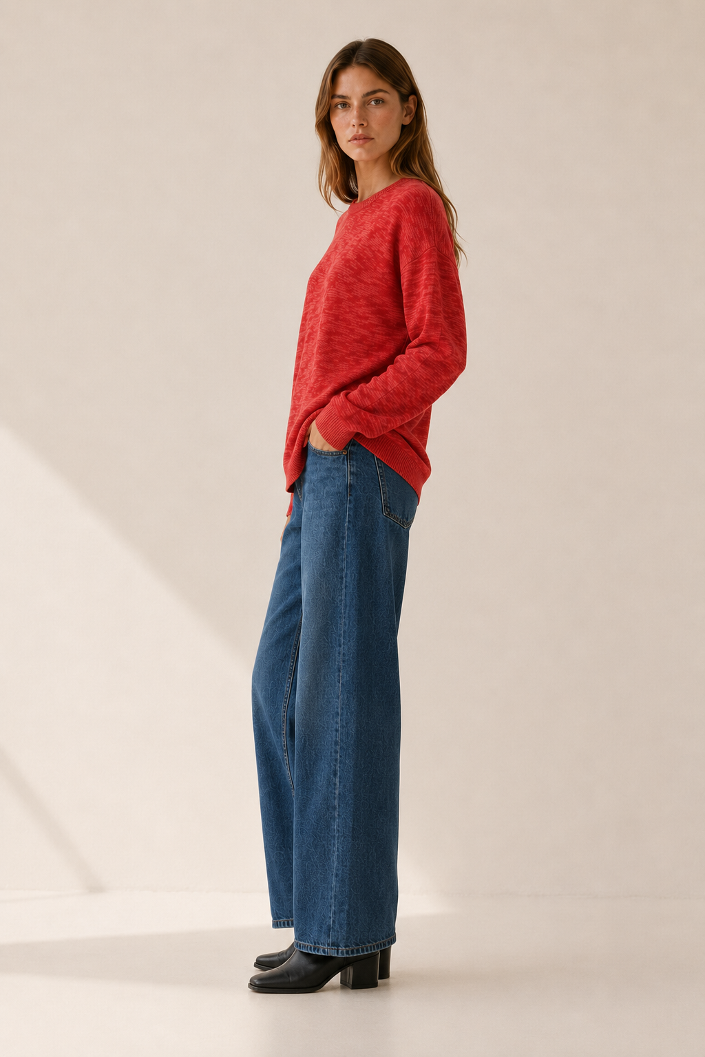 Morgana | Round Neck Sweater with Drop Shoulders and Relaxed Fit