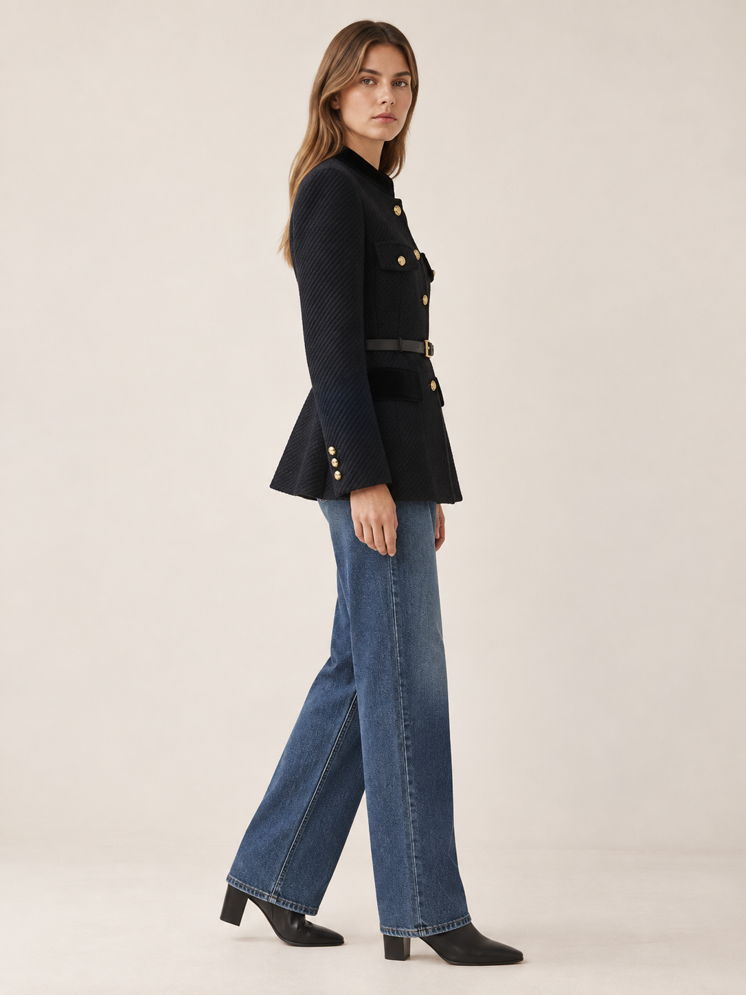 Myla | Women's Mid-Length Wool Blend Jacket Workwear
