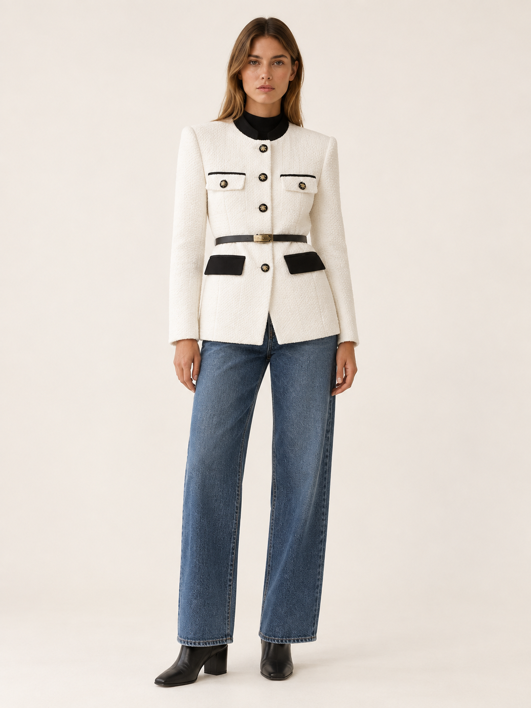Myla | Women's Mid-Length Wool Blend Jacket Workwear