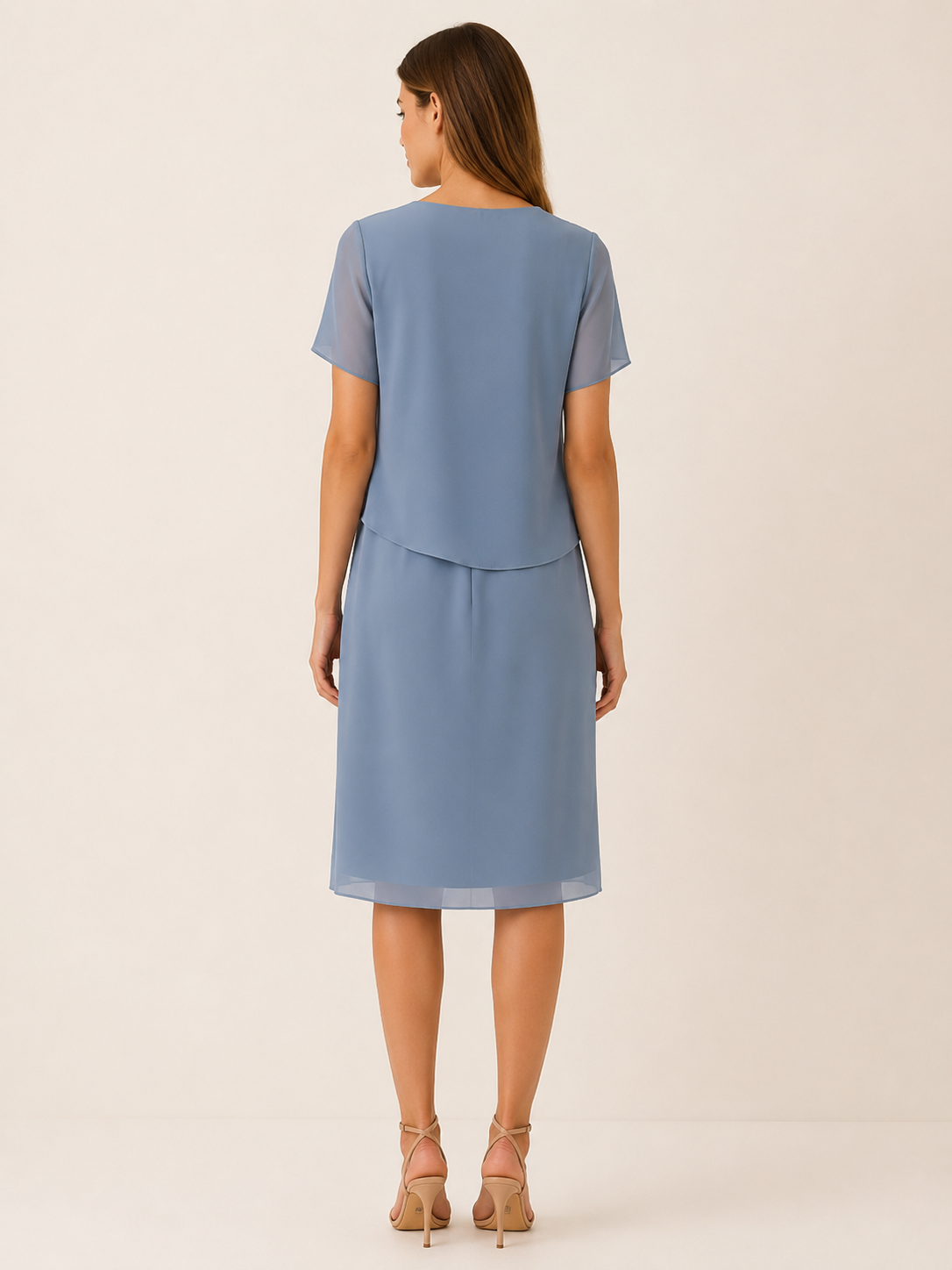 Nelia | Layered Midi Dress with Short Sleeves