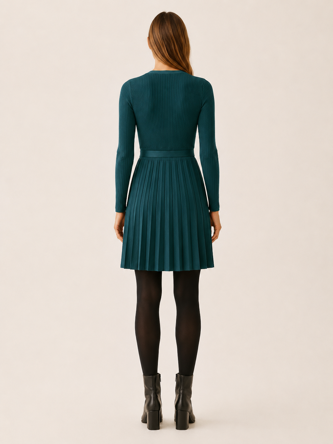 Neravine | Sweater Dress with Wrap Front and Tie Waist
