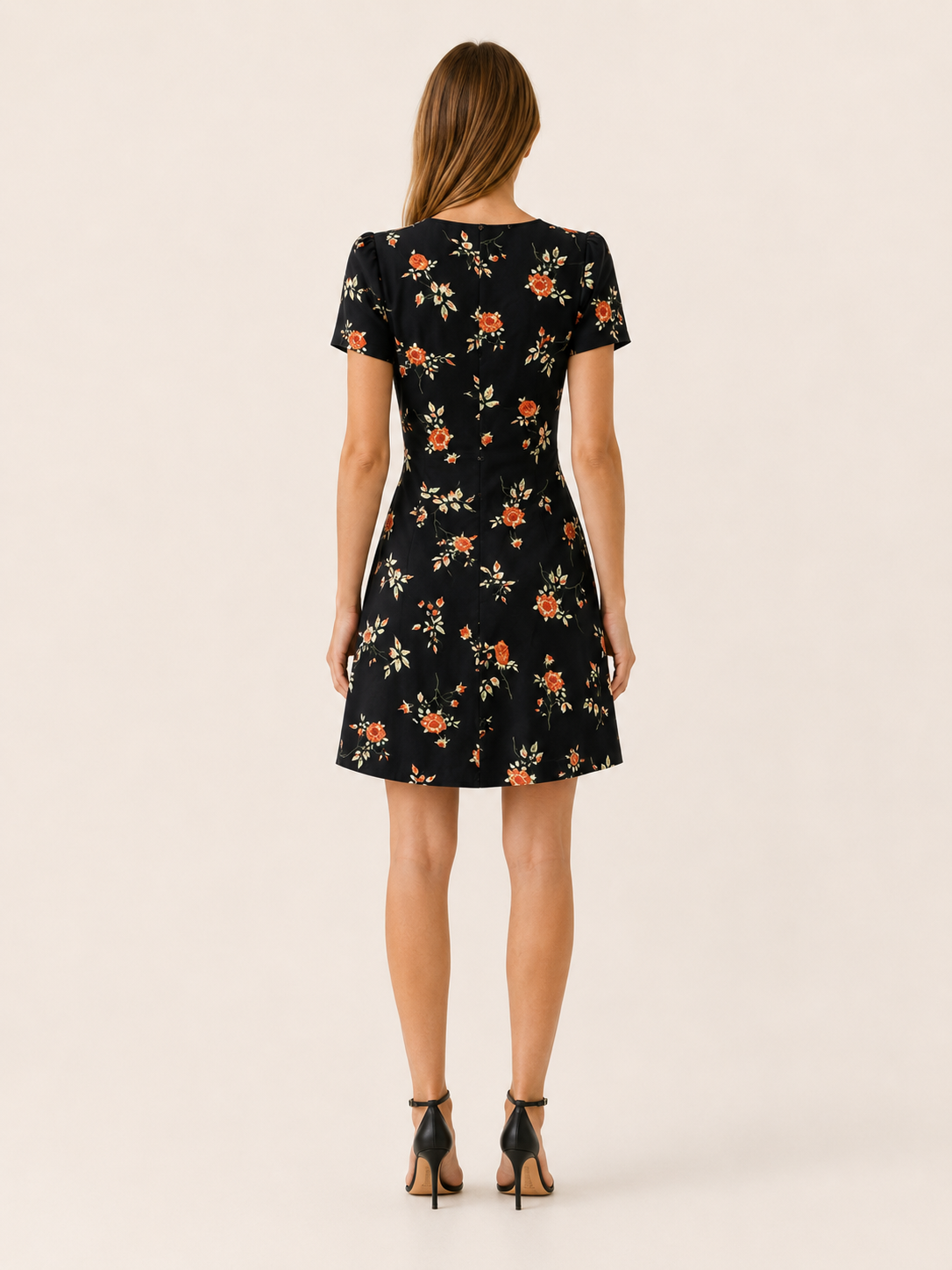 Nisha | Floral Mini Dress with Button Front