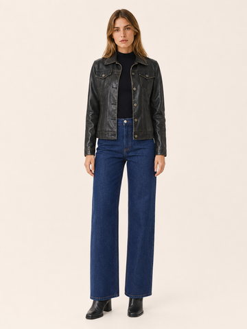 Noemi | Shirt Jacket with Utility Pockets and Button Front