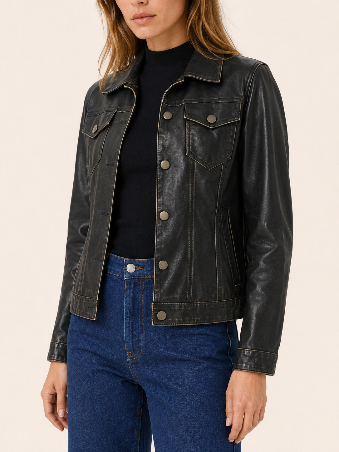 Noemi | Shirt Jacket with Utility Pockets and Button Front