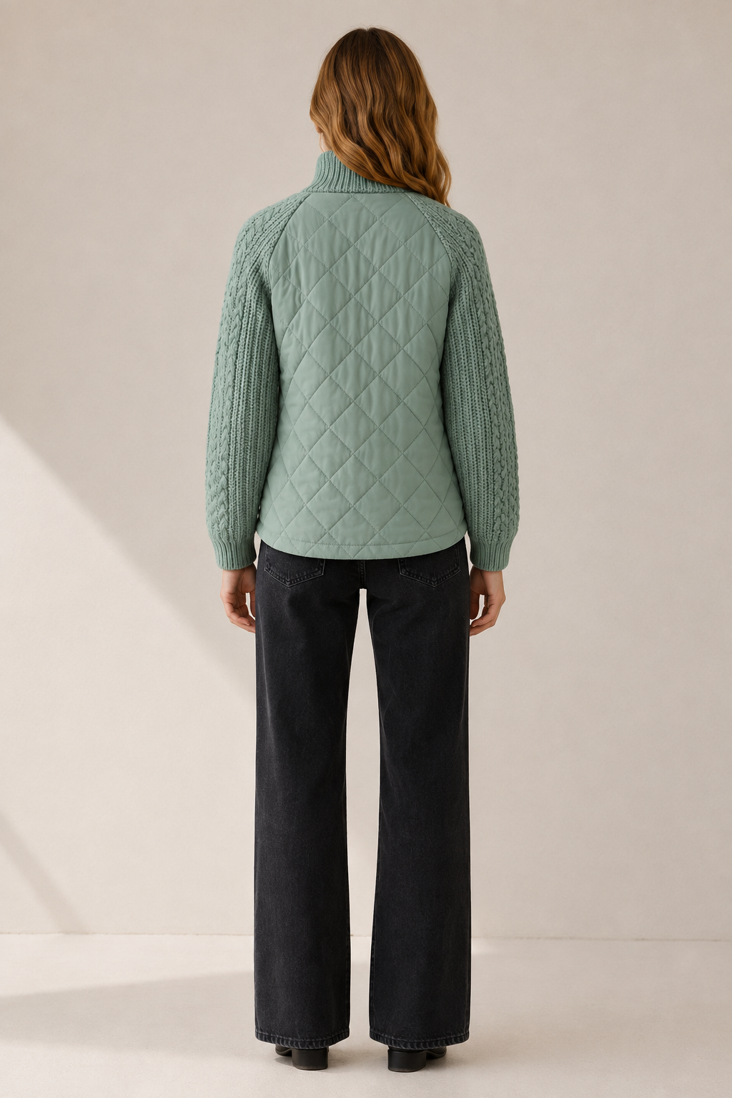 Norcetta | Women's Cropped Puffer Jacket with Quilted Front