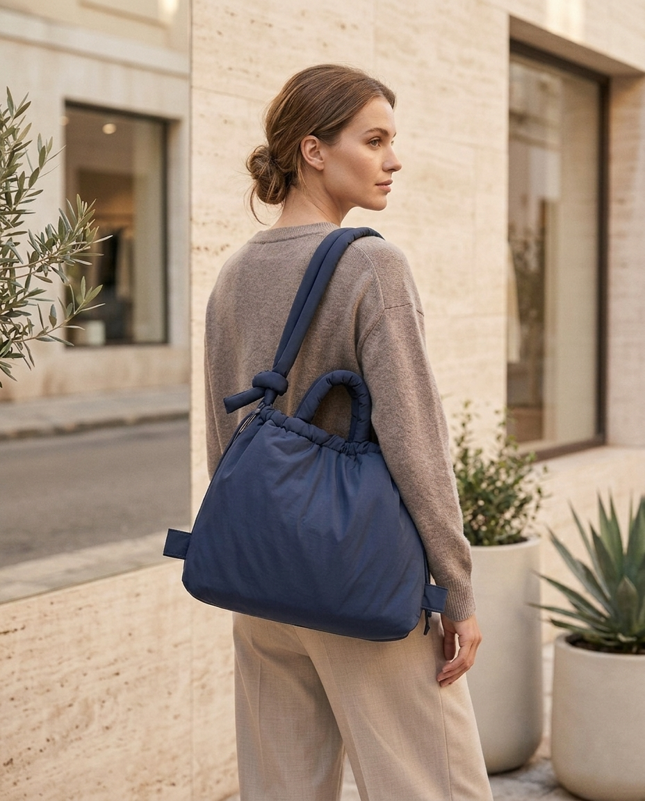 Ondine | Puffer Tote Bag with Quilted Texture