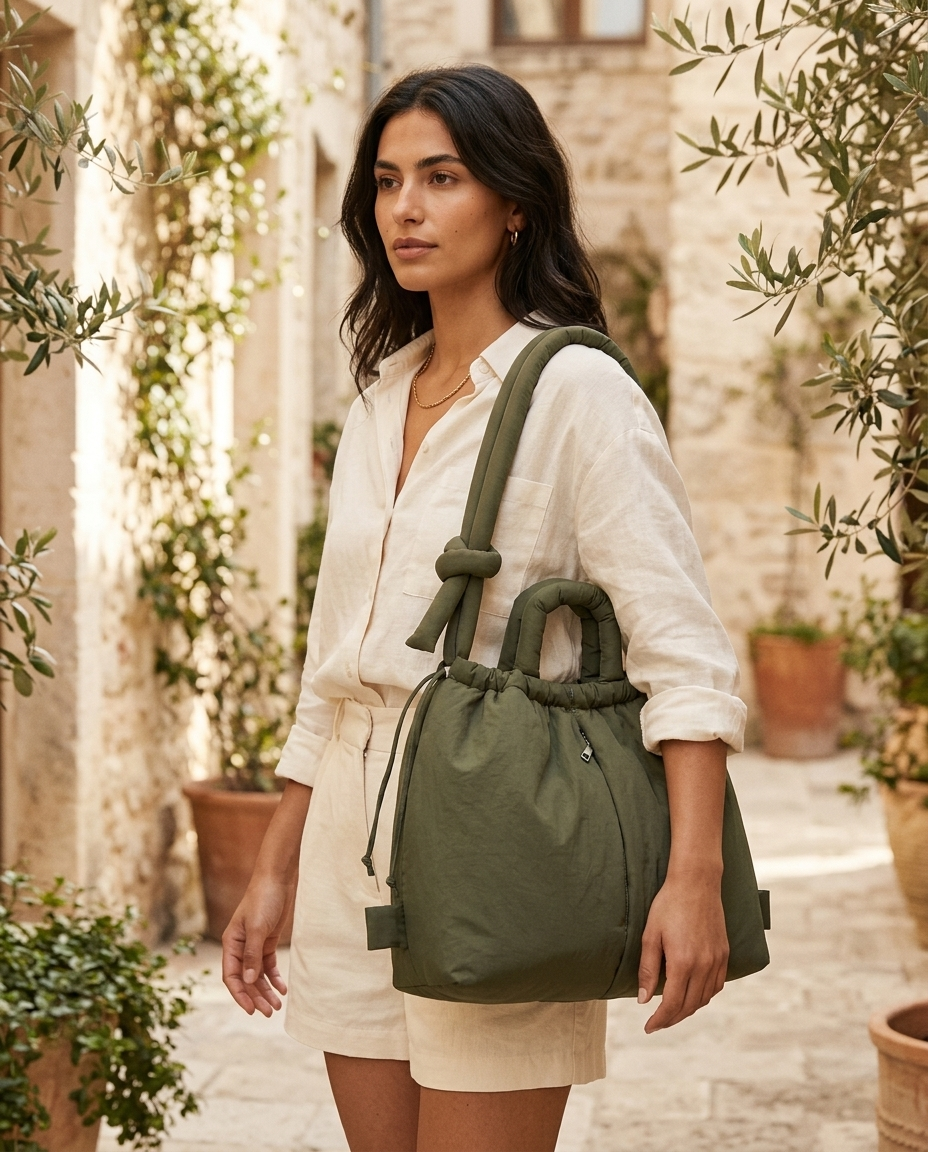 Ondine | Puffer Tote Bag with Quilted Texture