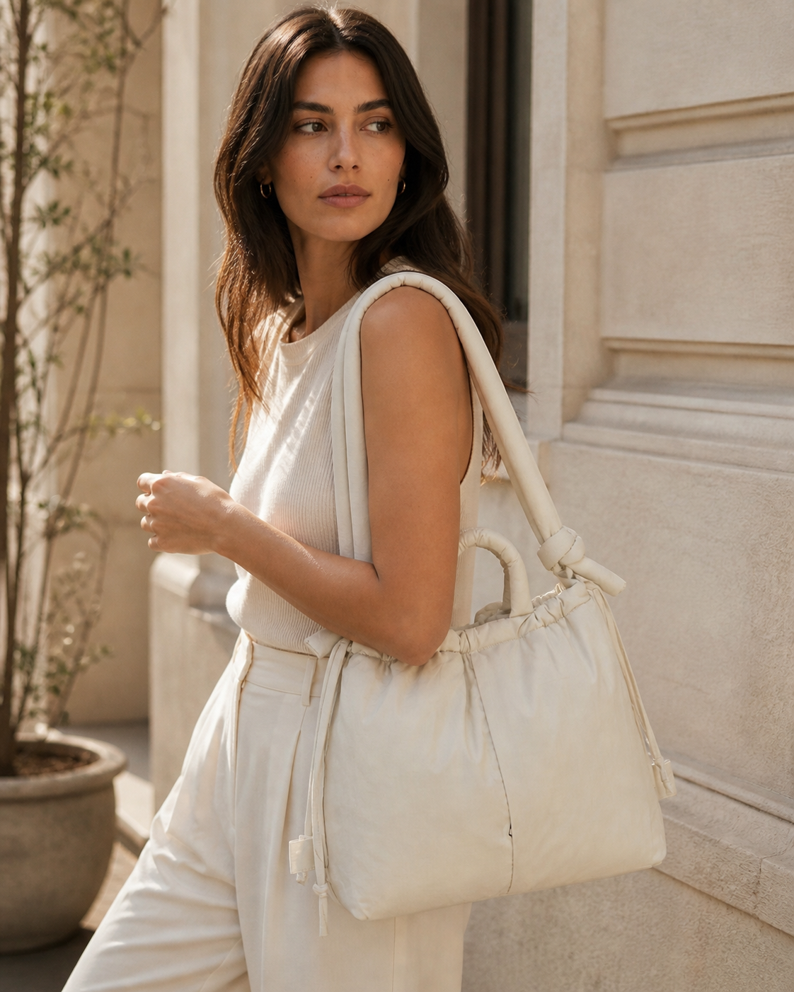 Ondine | Puffer Tote Bag with Quilted Texture