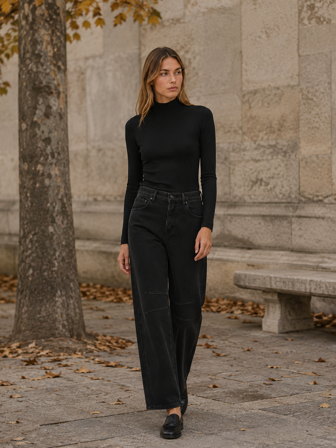 Oravienne | Women’s Barrel Jeans with Tapered Leg