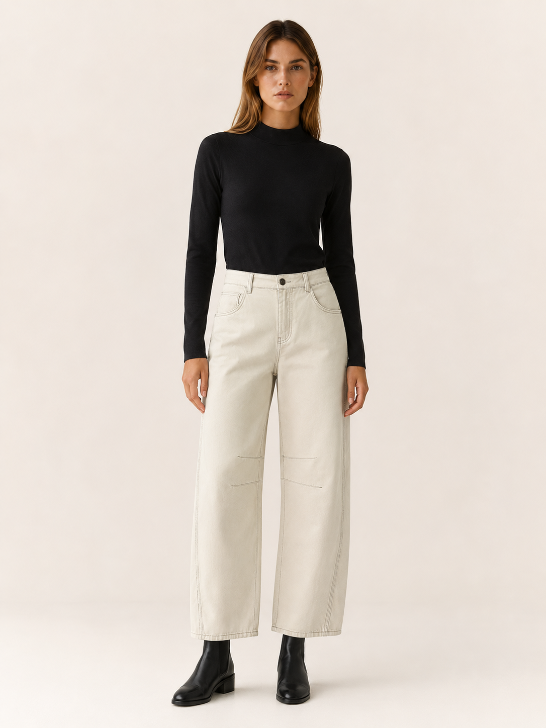 Oravienne | Women’s Barrel Jeans with Tapered Leg