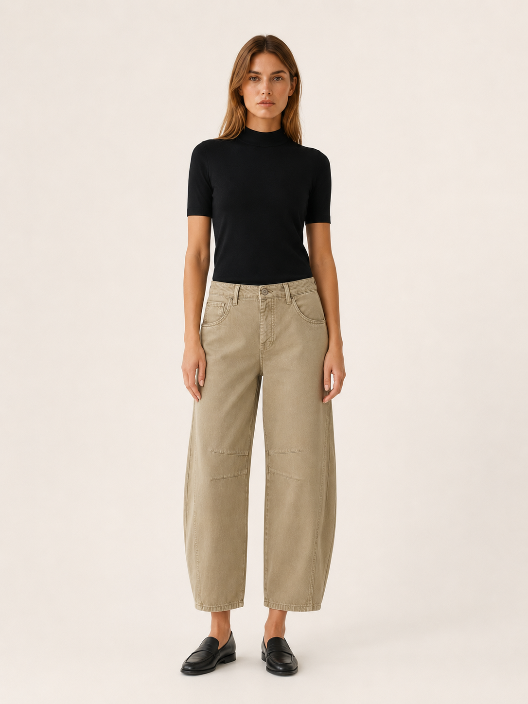 Oravienne | Women’s Barrel Jeans with Tapered Leg