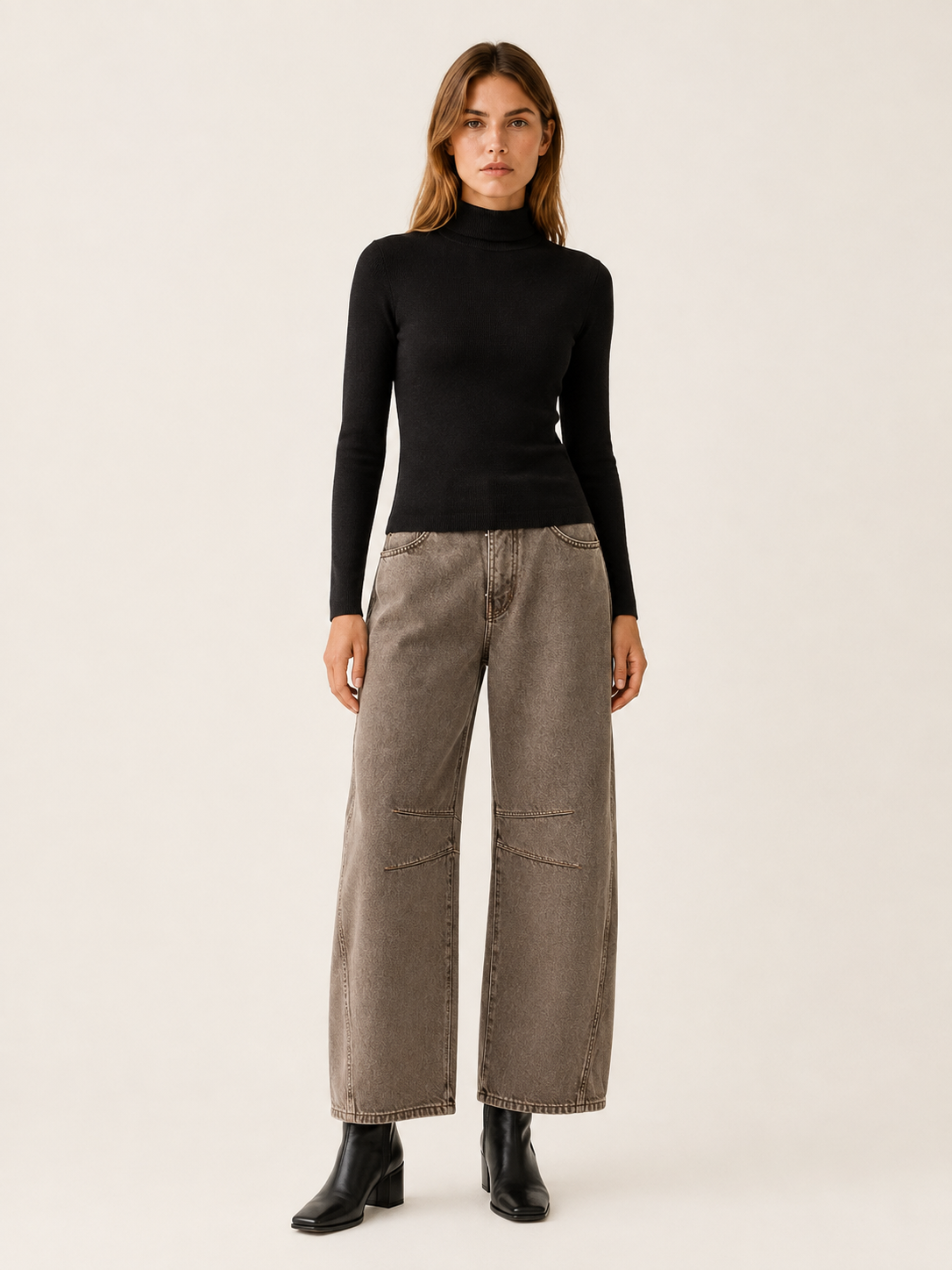Oravienne | Women’s Barrel Jeans with Tapered Leg