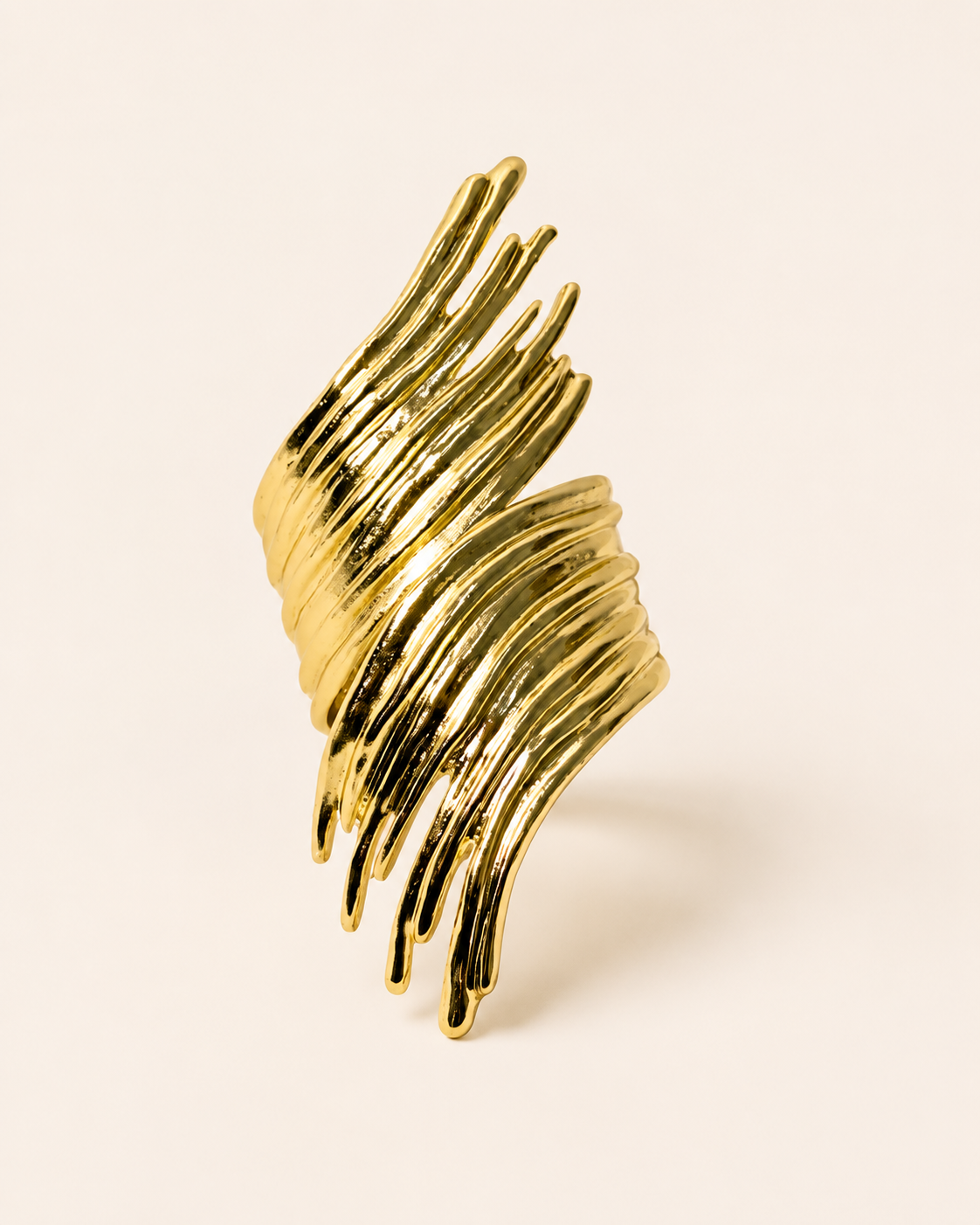 Ornella | Abstract Cuff Bracelet with Ripple Detail