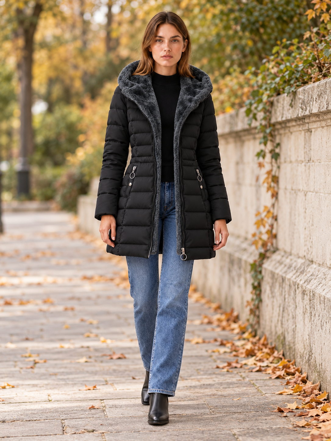 Paisley | Women's Longline Puffer Coat Winter