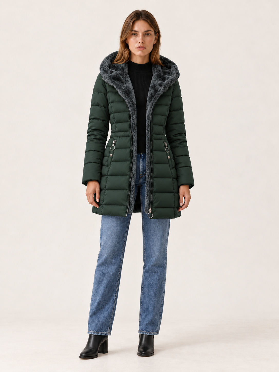 Paisley | Women's Longline Puffer Coat Winter