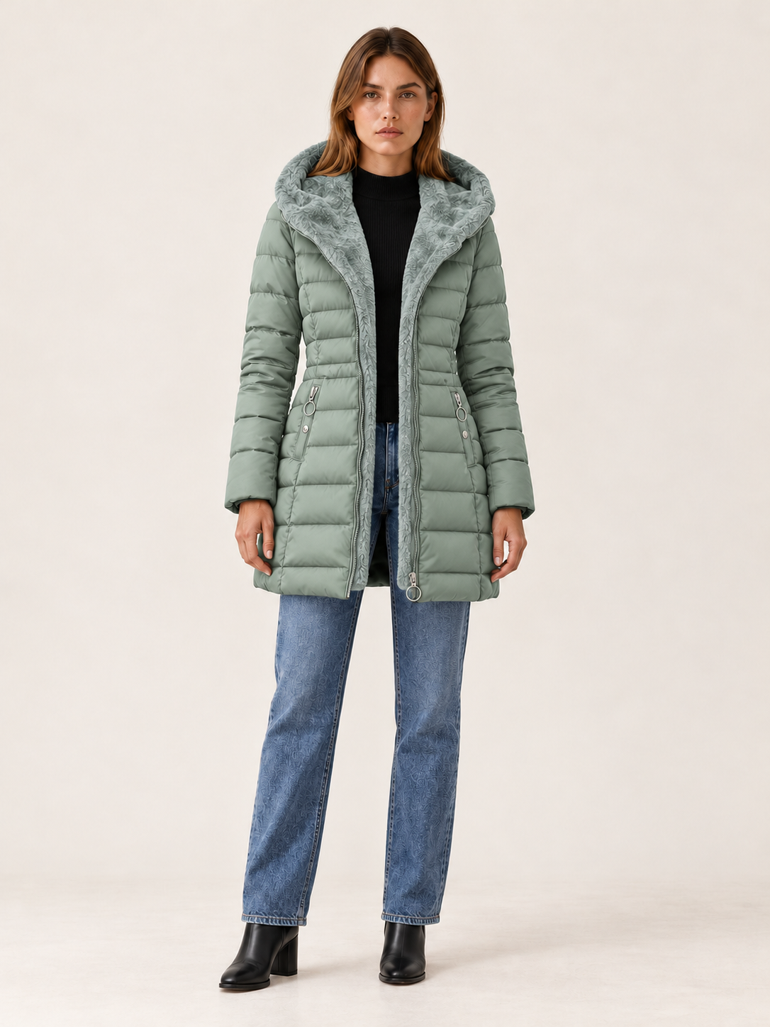 Paisley | Women's Longline Puffer Coat Winter