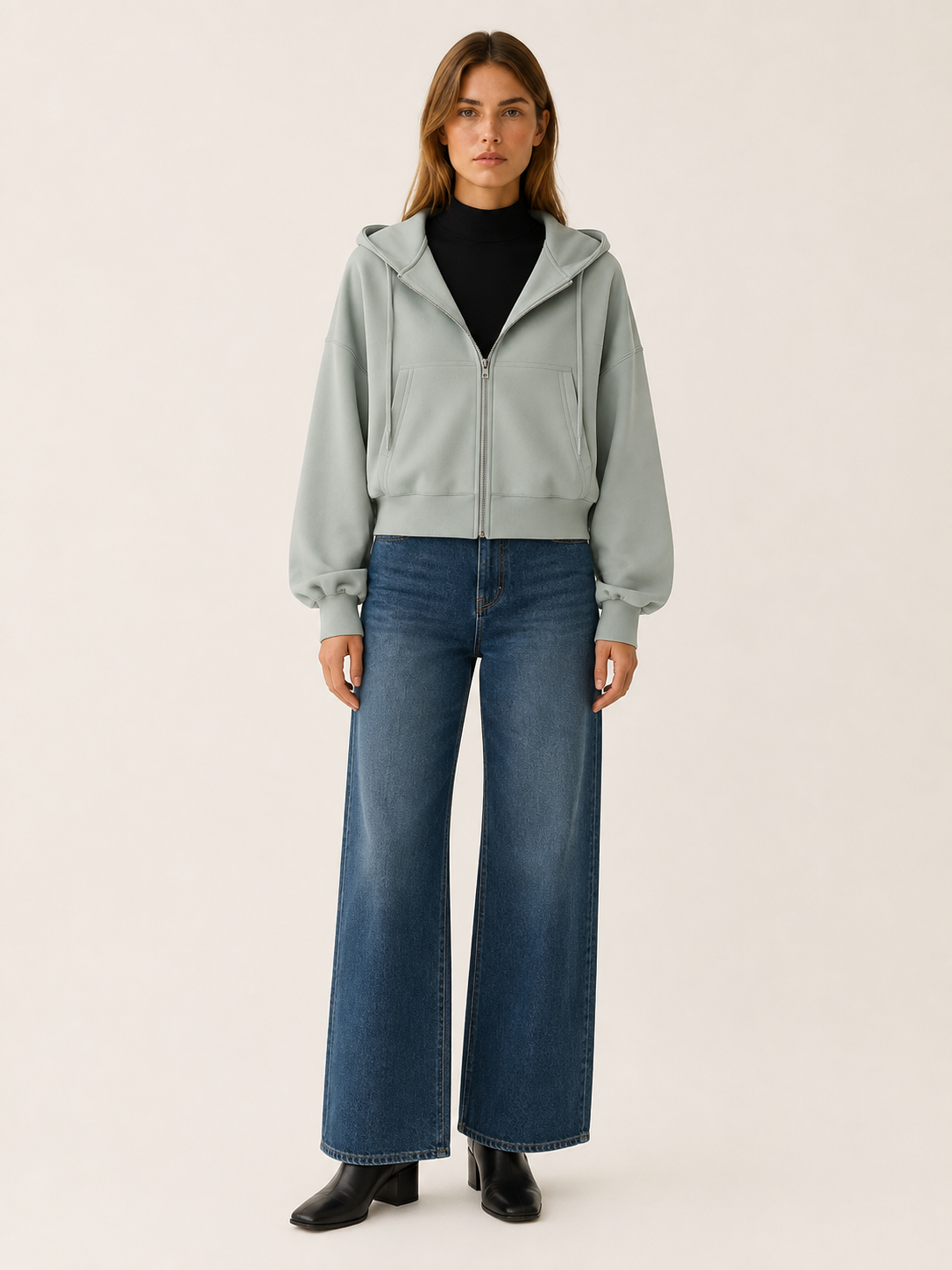 Paloma | Women's Zip Through Cropped Hoodie