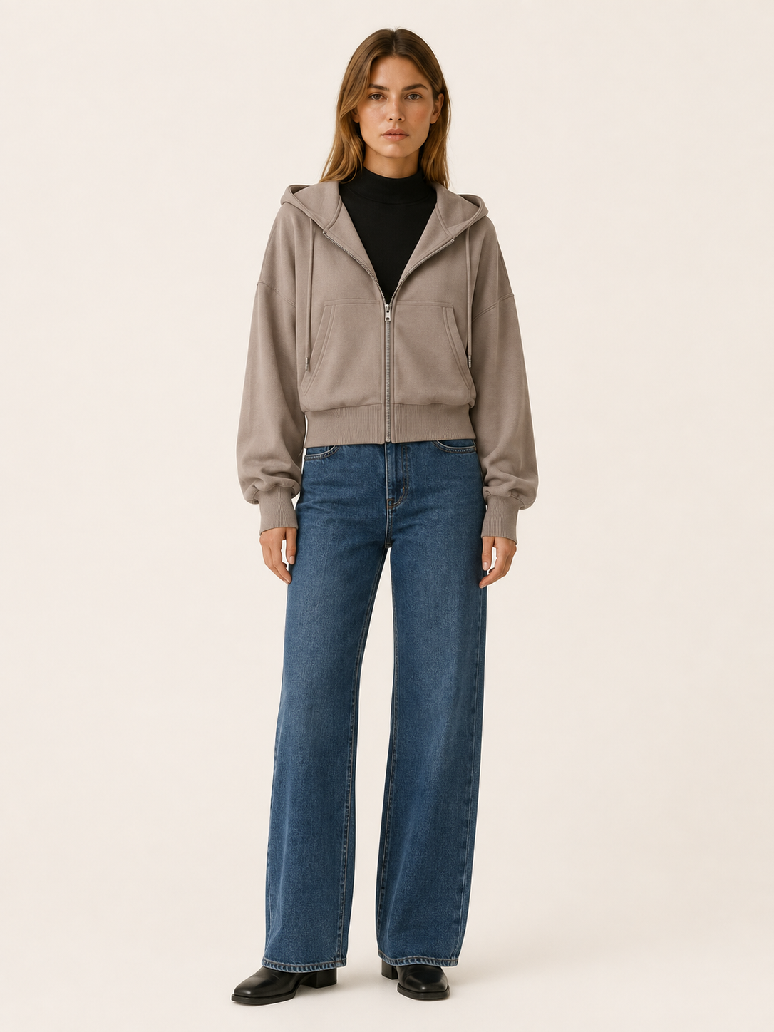 Paloma | Women's Zip Through Cropped Hoodie