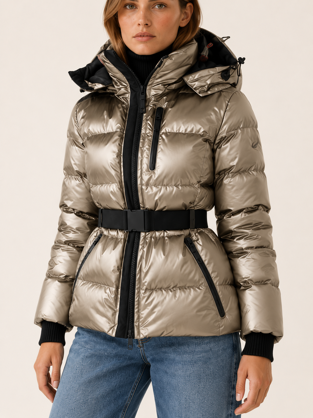 Raelynn | Women's Belted Puffer Jacket Winter Waterproof Ski