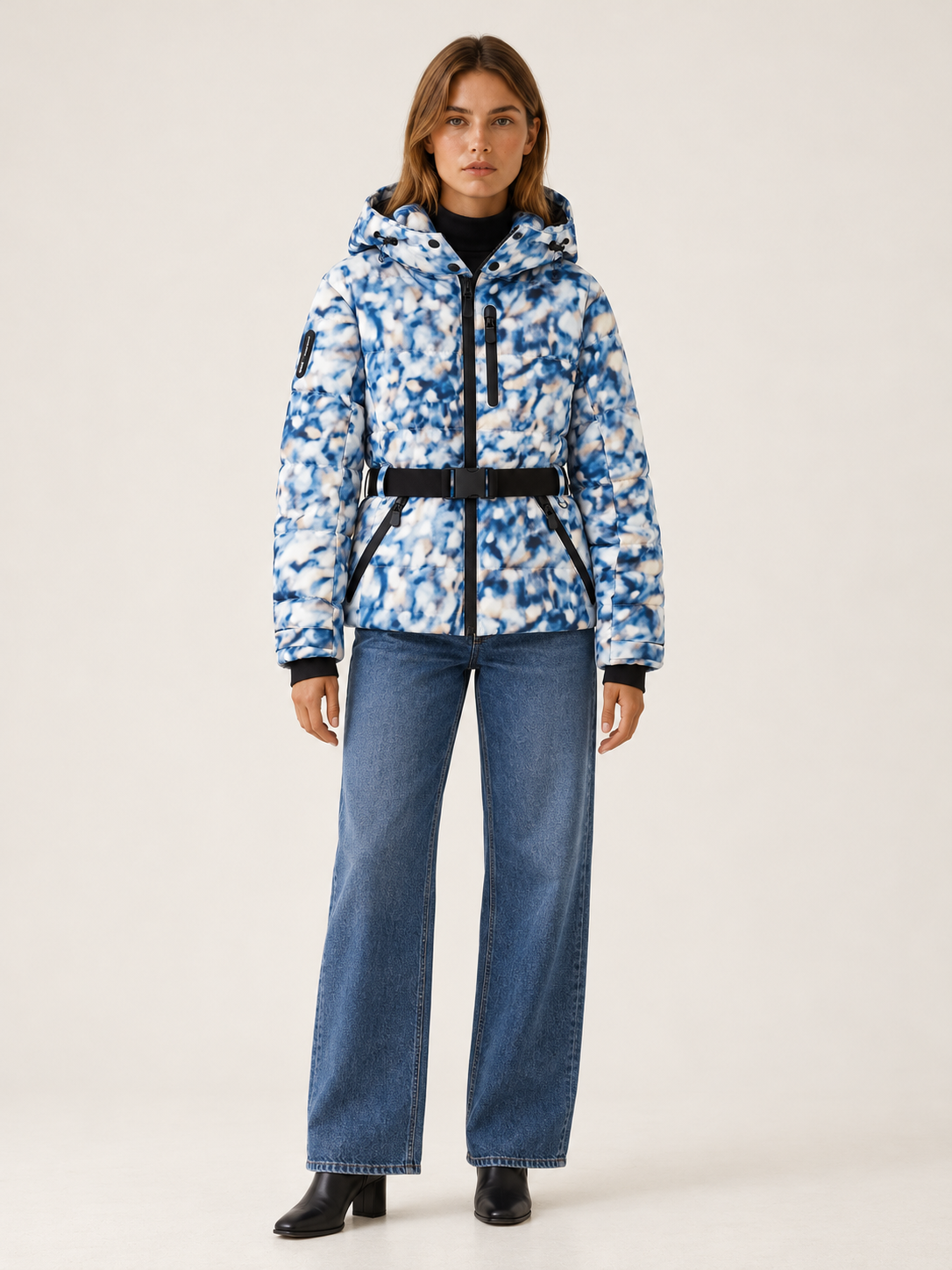 Raelynn | Women's Belted Puffer Jacket Winter Waterproof Ski