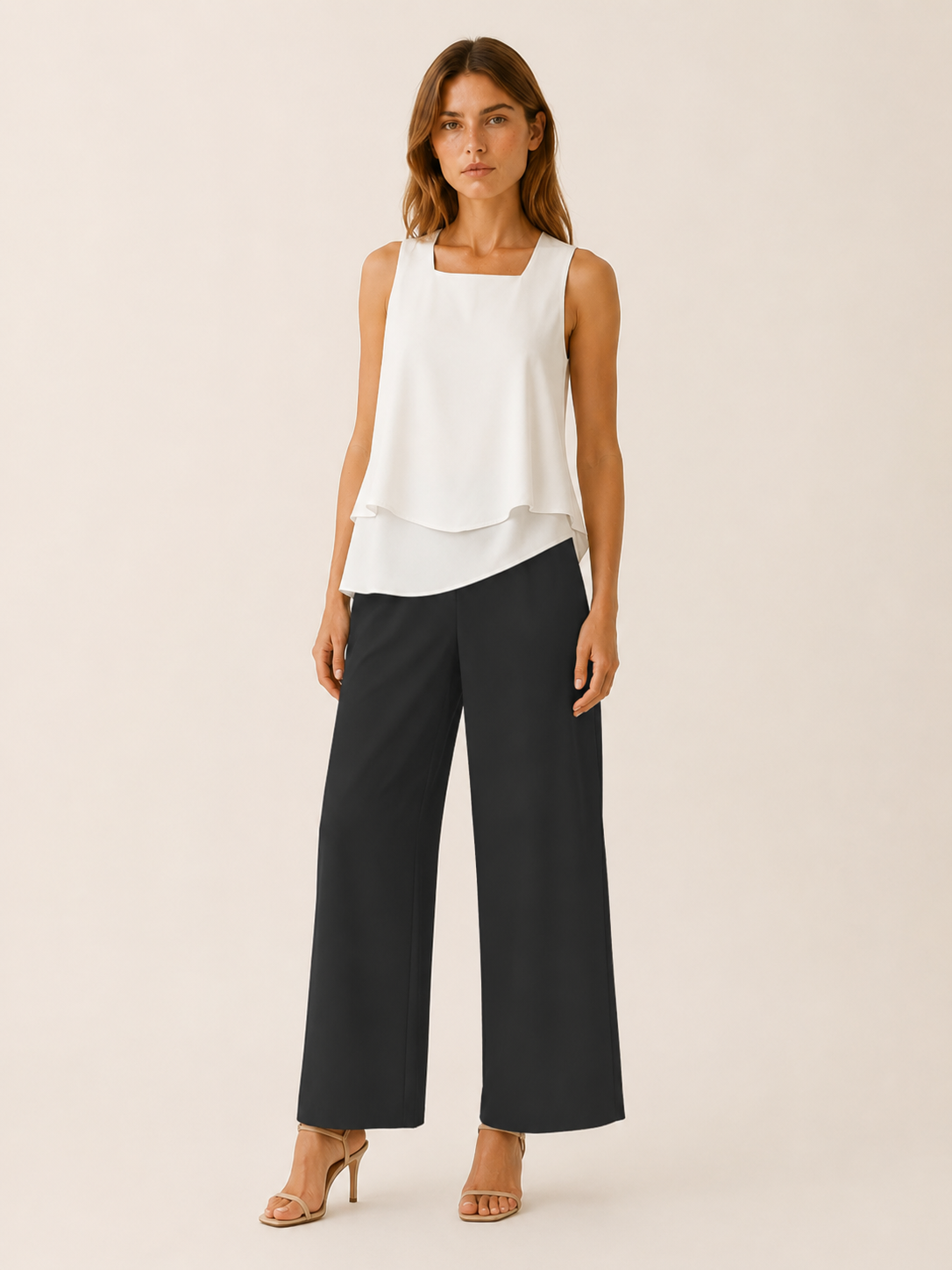 Rafaela | Two Piece Set with Wide Leg Trousers
