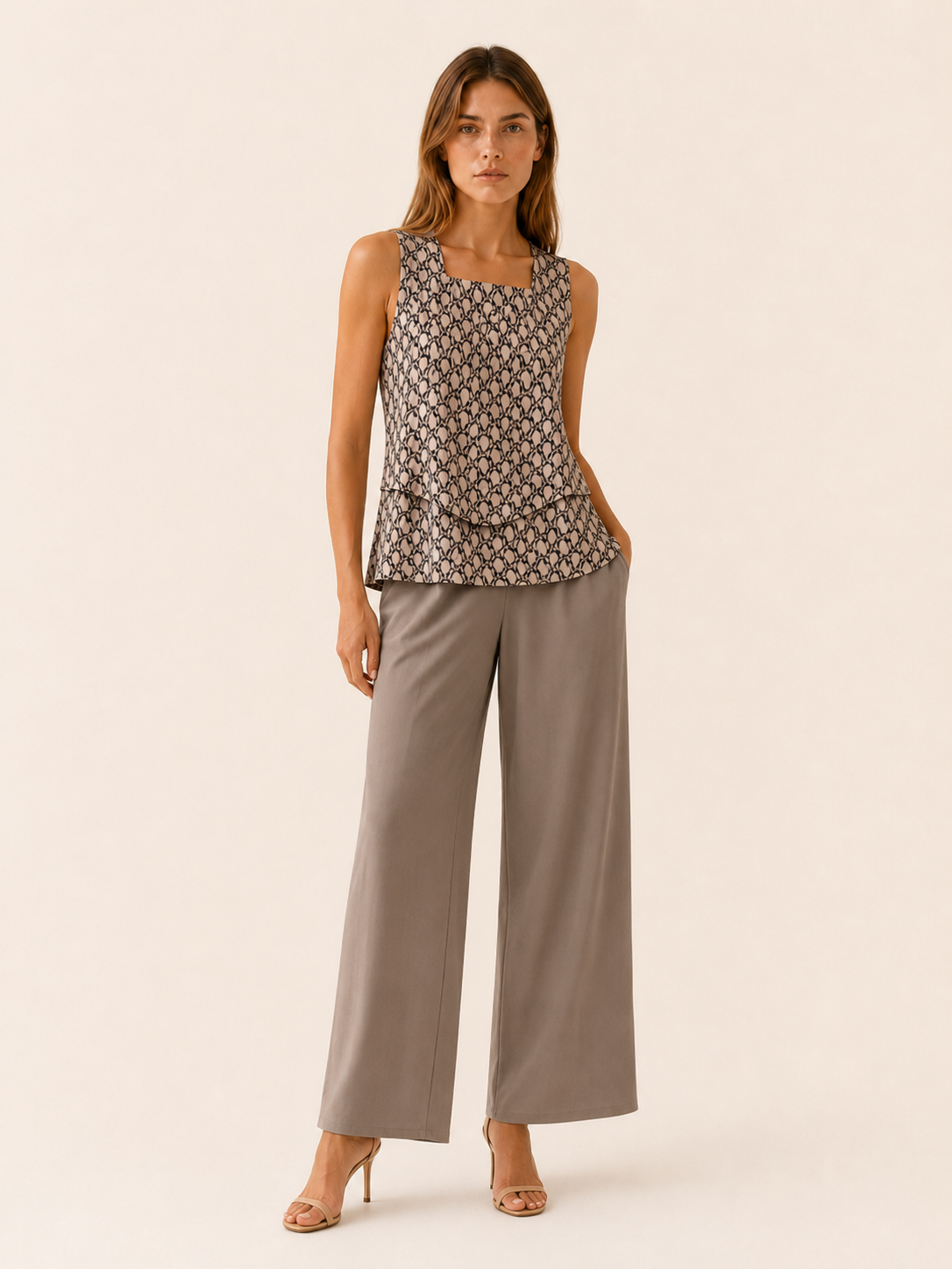 Rafaela | Two Piece Set with Wide Leg Trousers