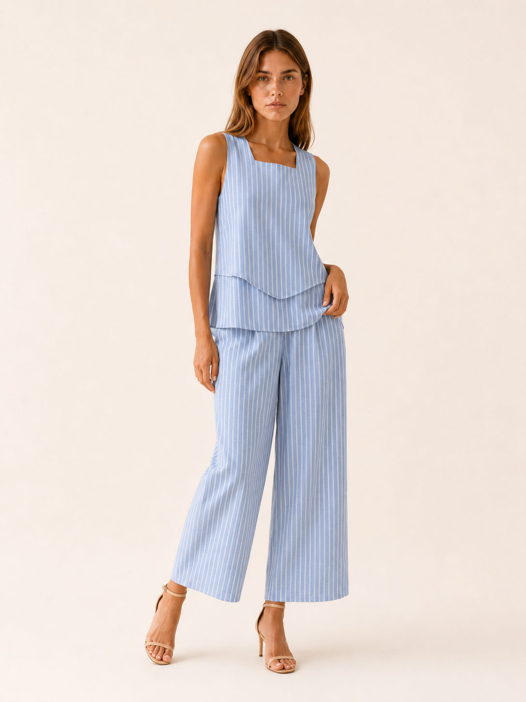 Rafaela | Two Piece Set with Wide Leg Trousers