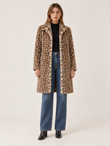 Rosa | Women's Leopard Faux Fur Coat Winter