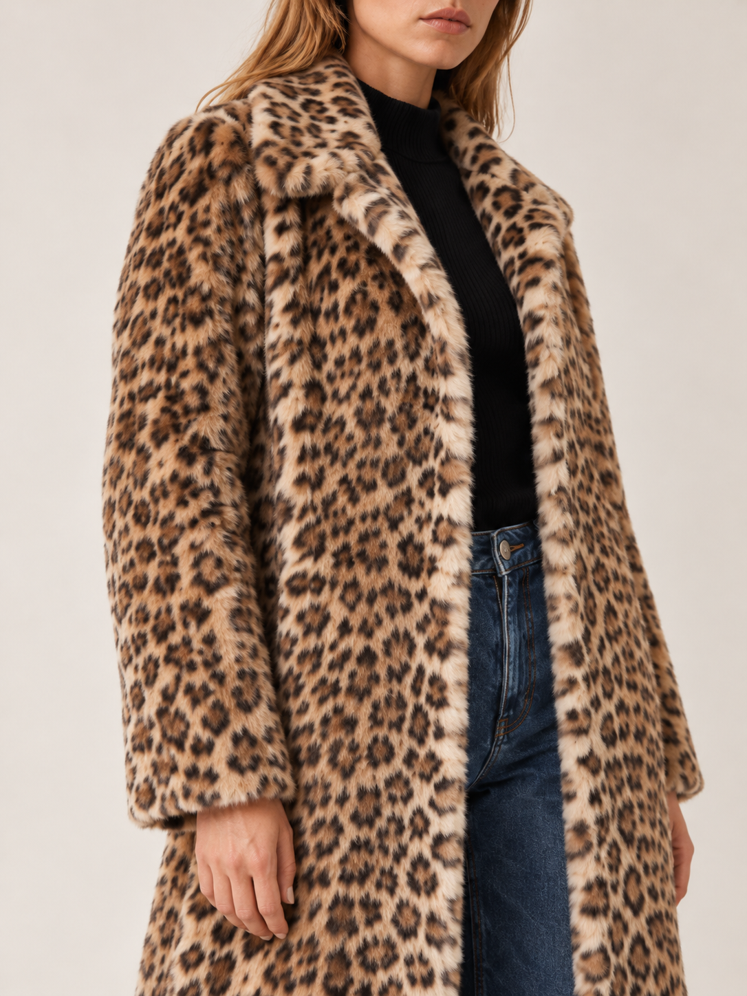 Rosa | Women's Leopard Faux Fur Coat Winter