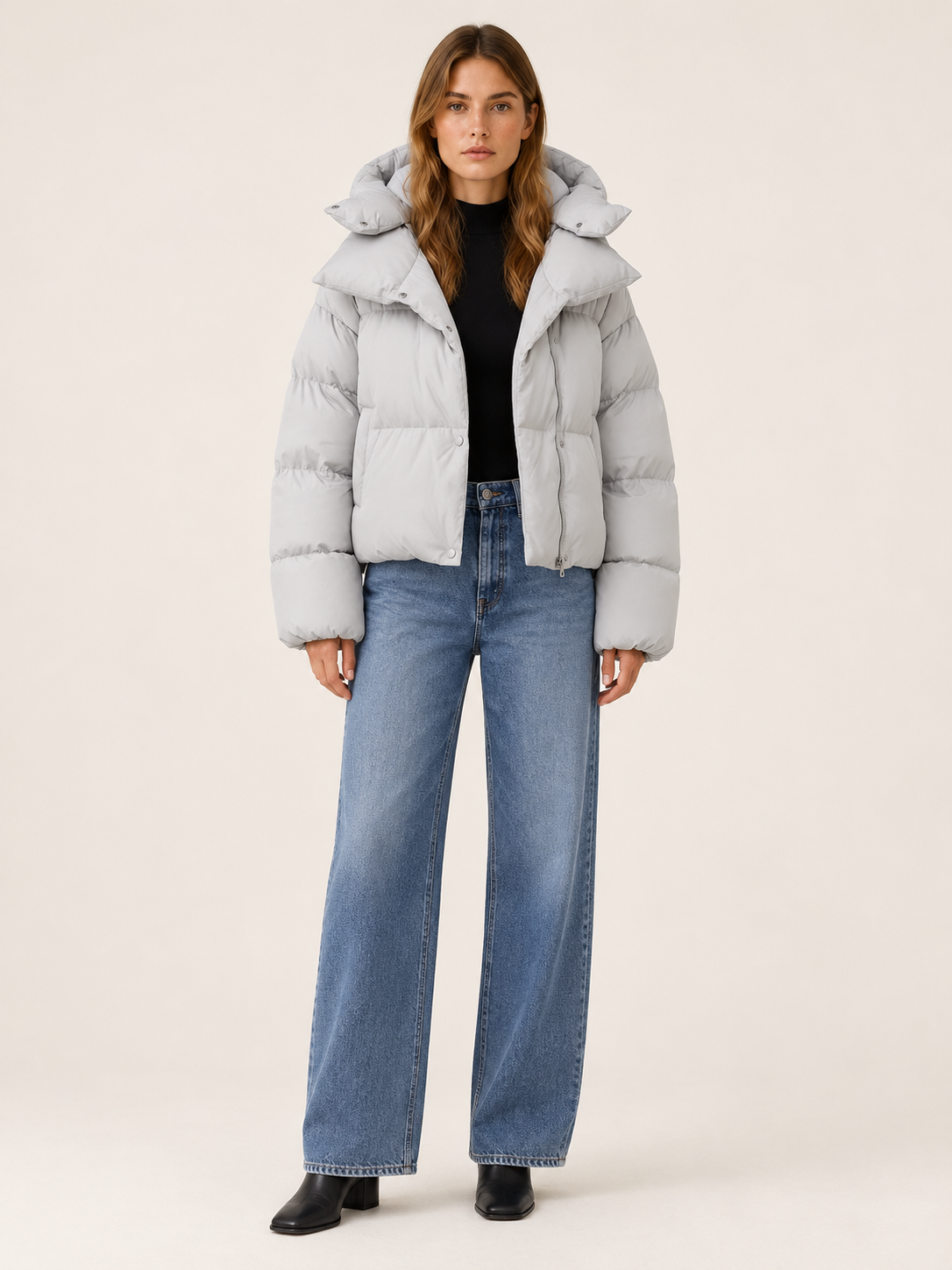Rosalba | Women's Cropped Hooded Puffer Jacket Winter