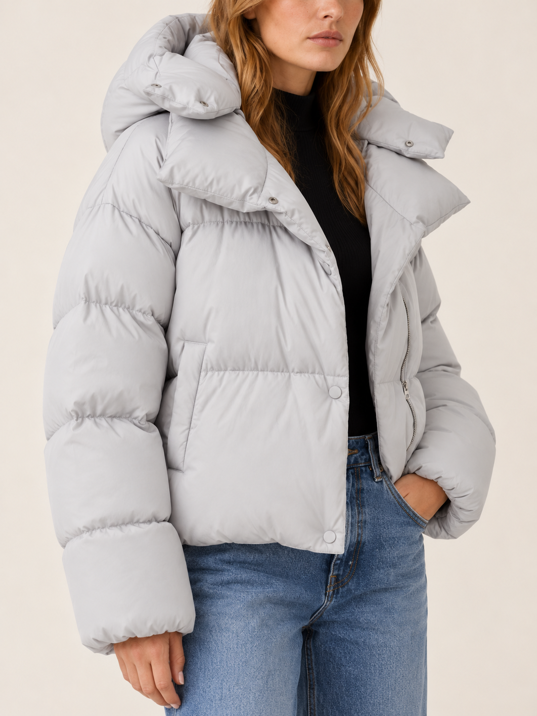 Rosalba | Women's Cropped Hooded Puffer Jacket Winter