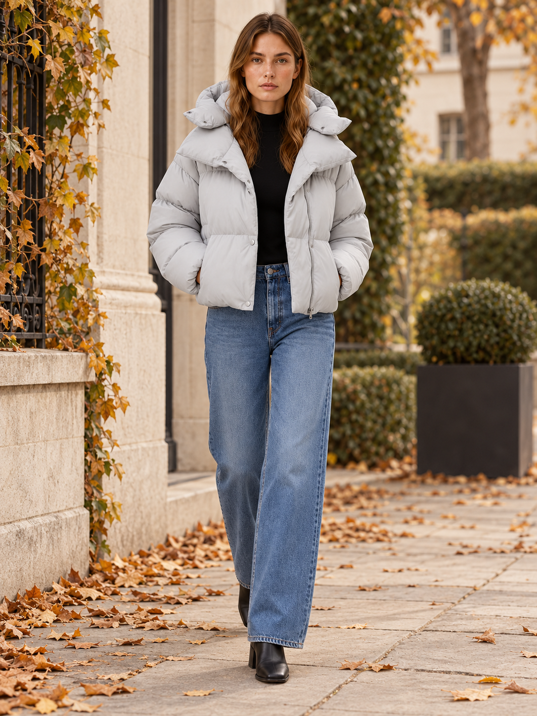 Rosalba | Women's Cropped Hooded Puffer Jacket Winter