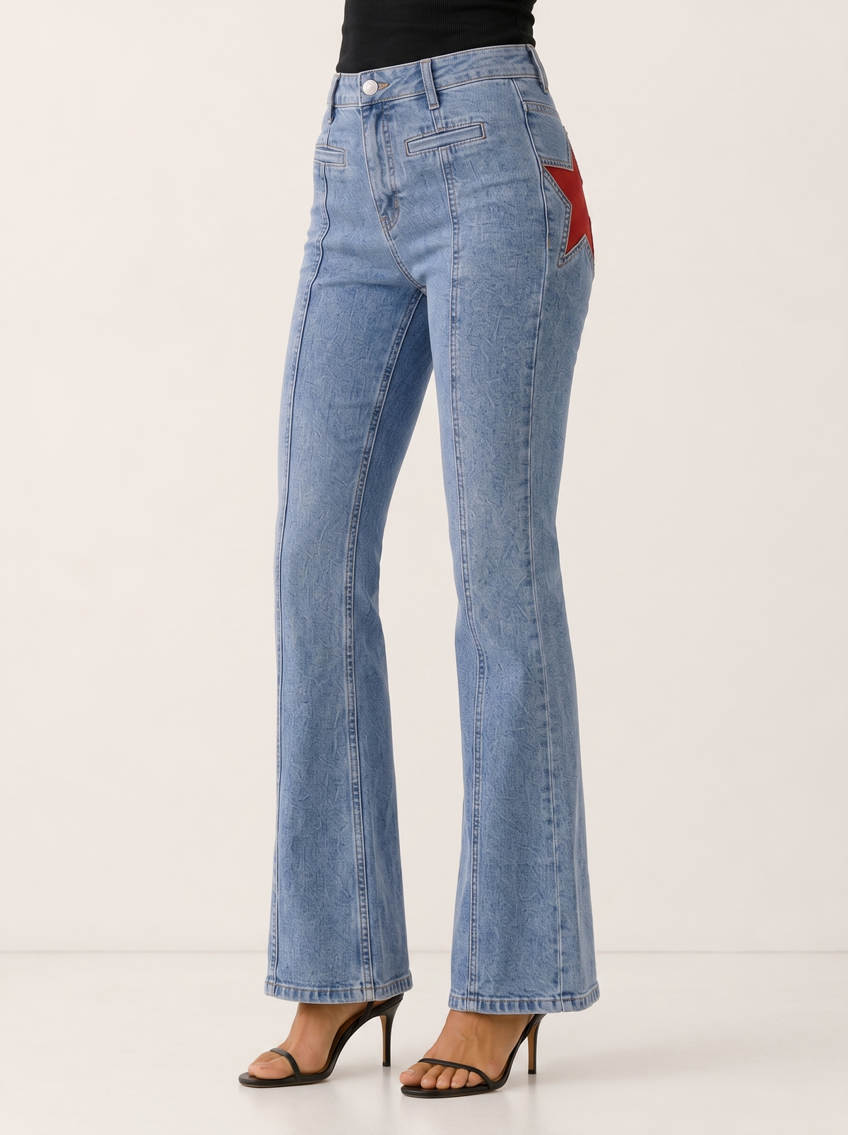Rosanna | Flare Jeans with Star Patch Detail