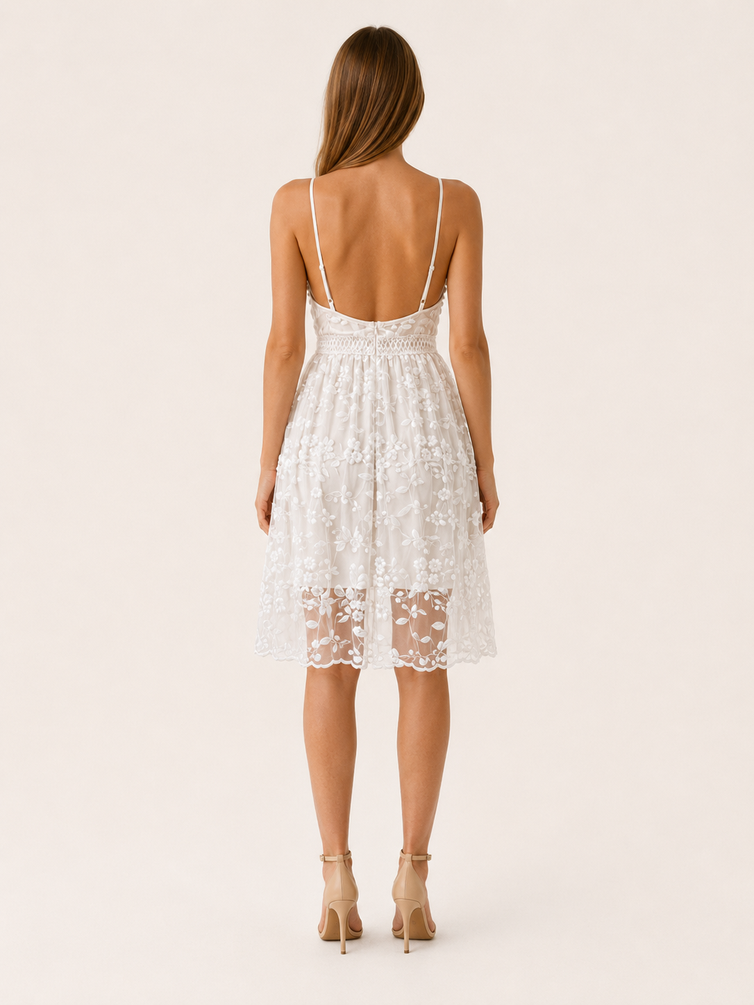 Rylora | Lace Mini Dress with Deep V Neck Summer Dress