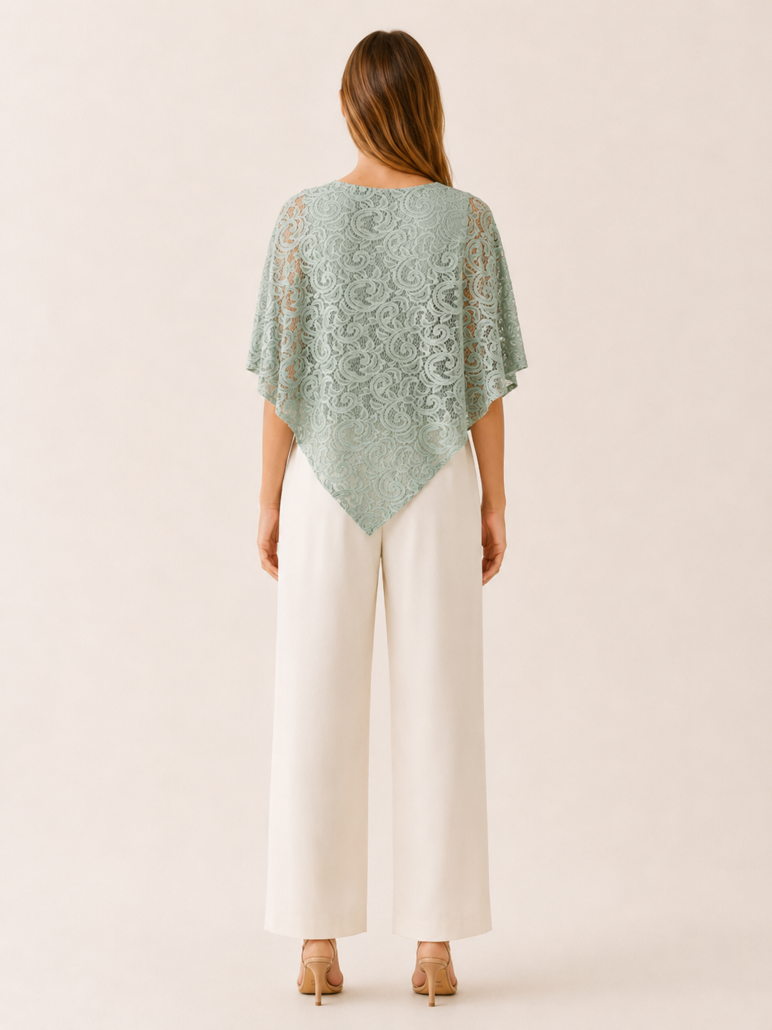 Ryvelle | Lace Top with Batwing Sleeves Relaxed Fit