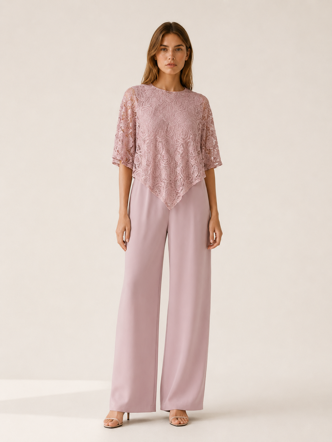 Ryvelle | Lace Top with Batwing Sleeves Relaxed Fit