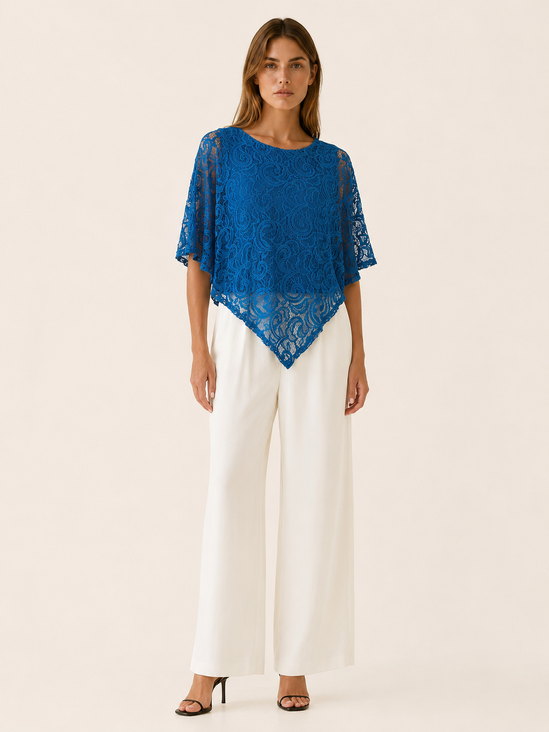 Ryvelle | Lace Top with Batwing Sleeves Relaxed Fit