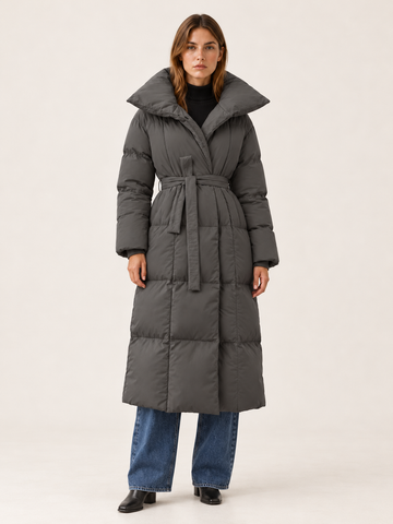 Sabina | Women's Belted Long Puffer Coat Winter