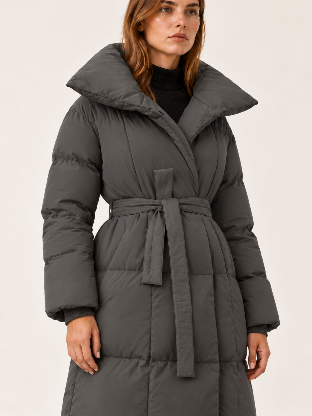 Sabina | Women's Belted Long Puffer Coat Winter