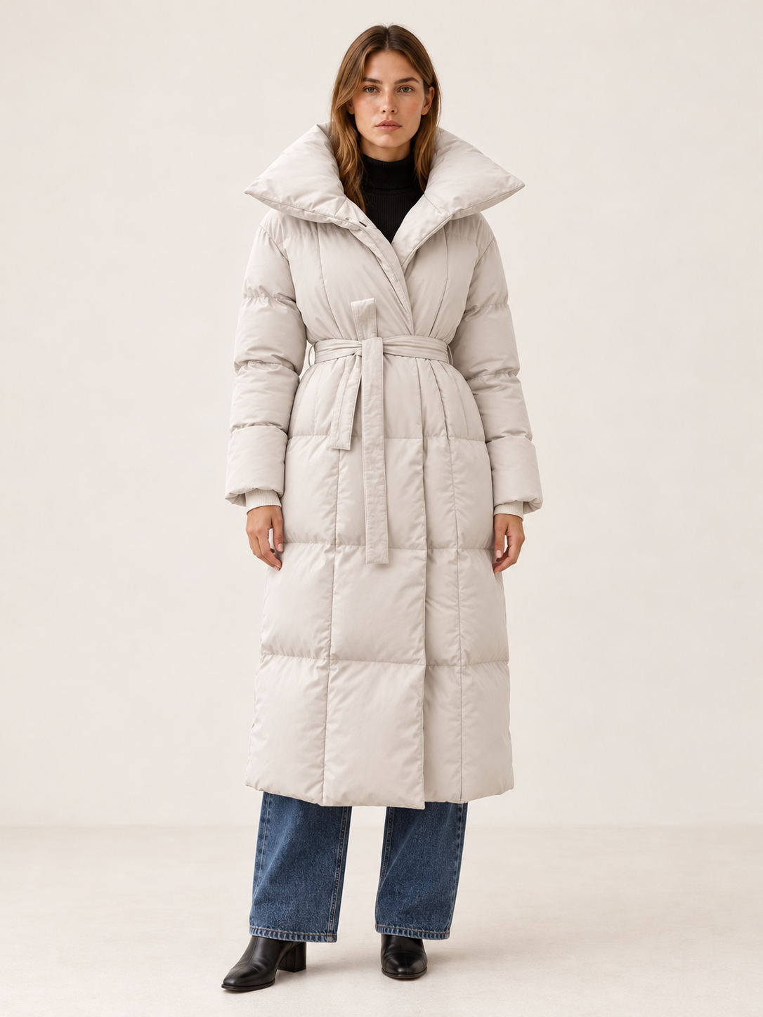 Sabina | Women's Belted Long Puffer Coat Winter