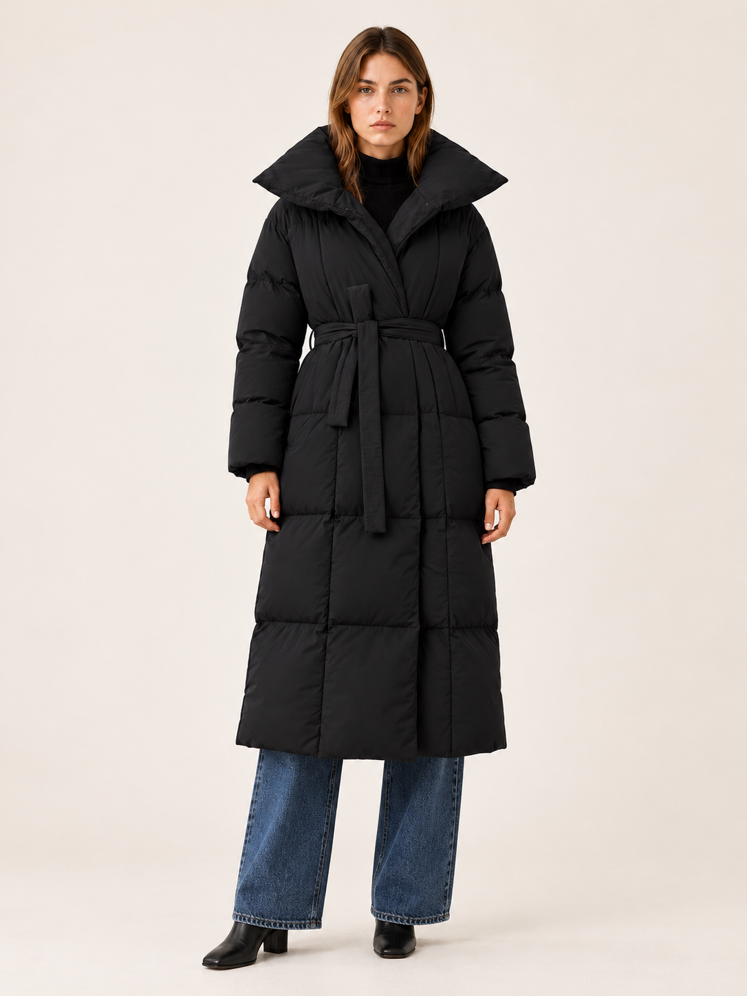 Sabina | Women's Belted Long Puffer Coat Winter