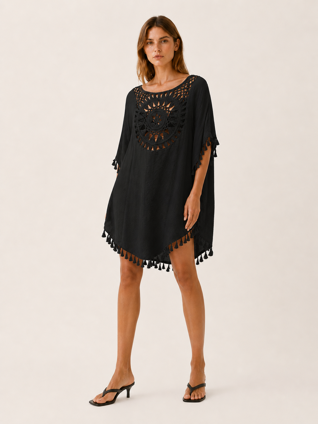 Saskia | Beach Cover-Up with Crochet Detail