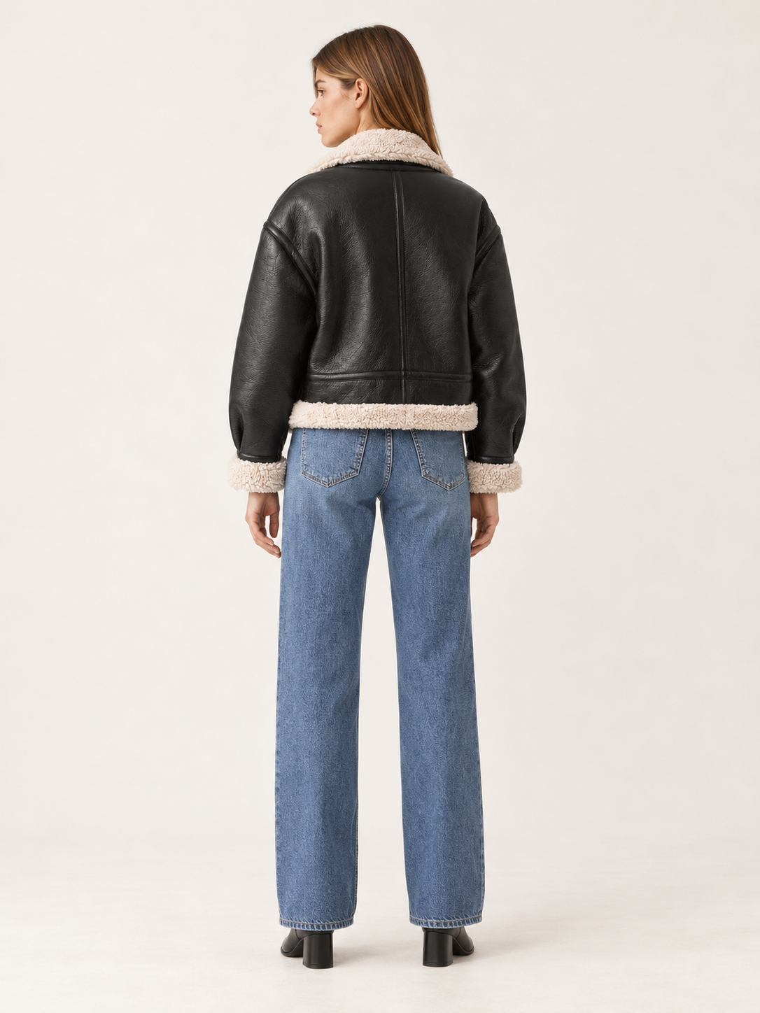 Sawyer | Women's Sherpa Lined Faux Leather Jacket Winter