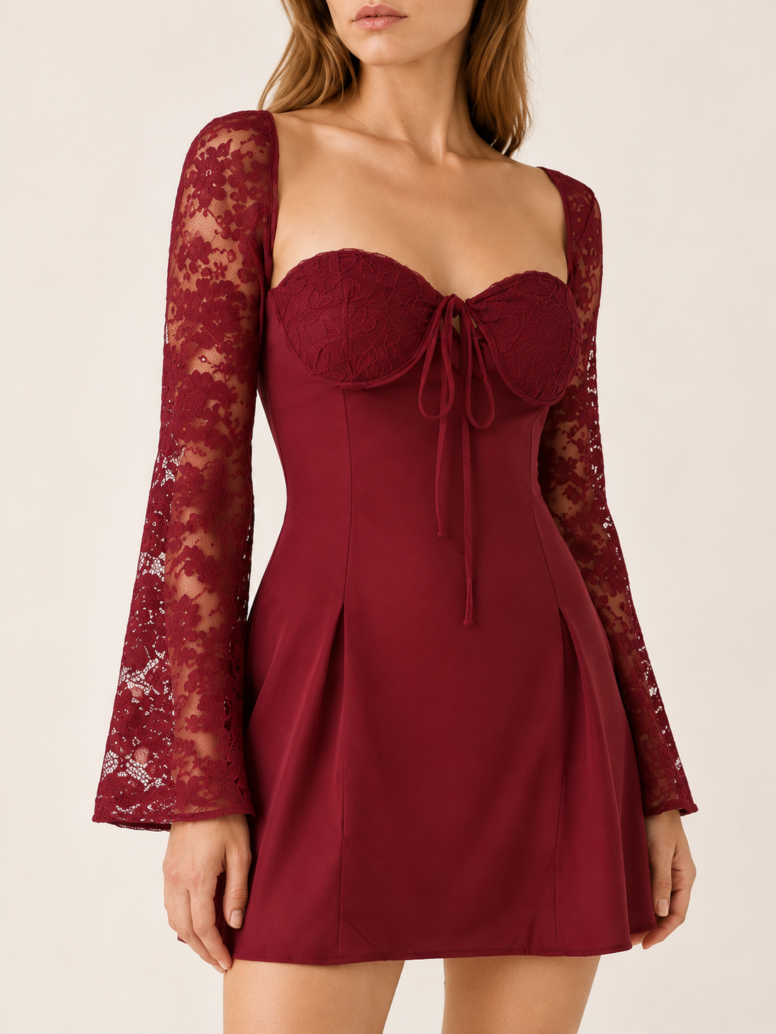 Selwyn | Lace Corset Mini Dress with Open Back