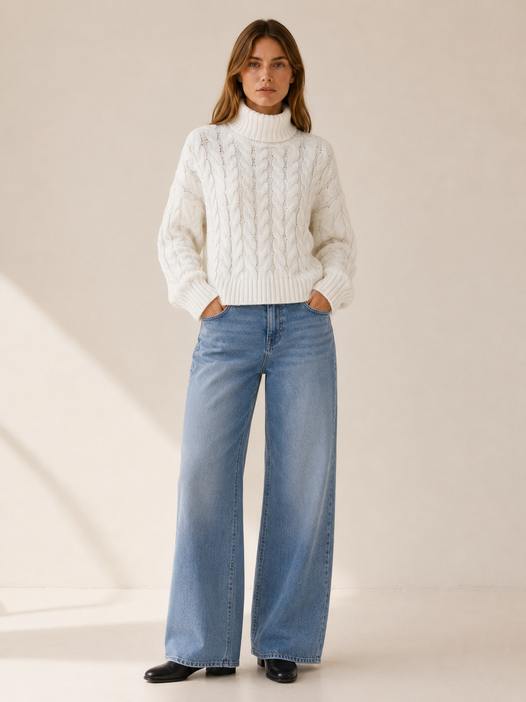 Seraphine | Rollkragenpullover mit strukturiertem Detail